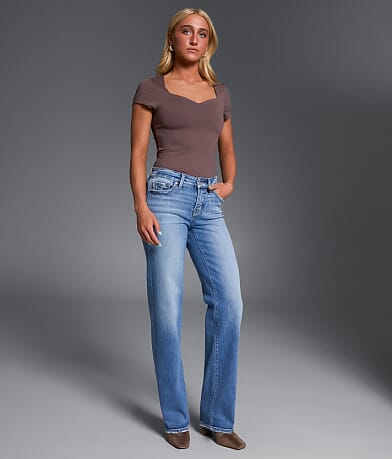 Buckle Black Fit No.53 Classic Straight Stretch Jean front view