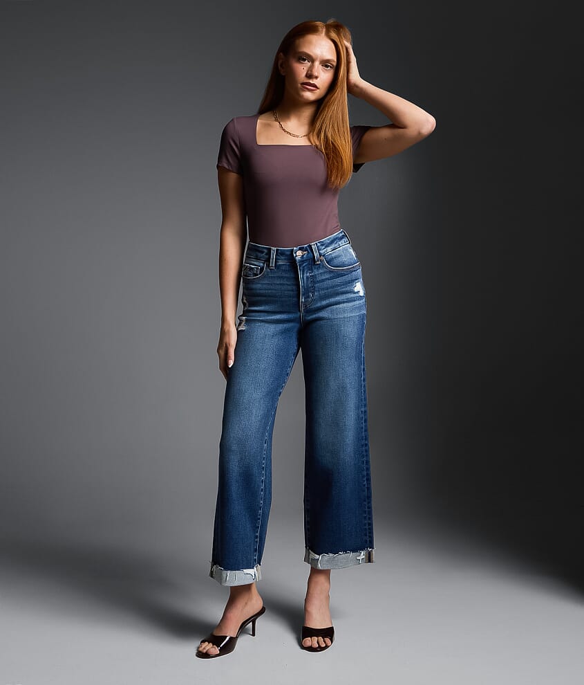 Fit No. 35 Cropped Wide Leg Stretch Jean