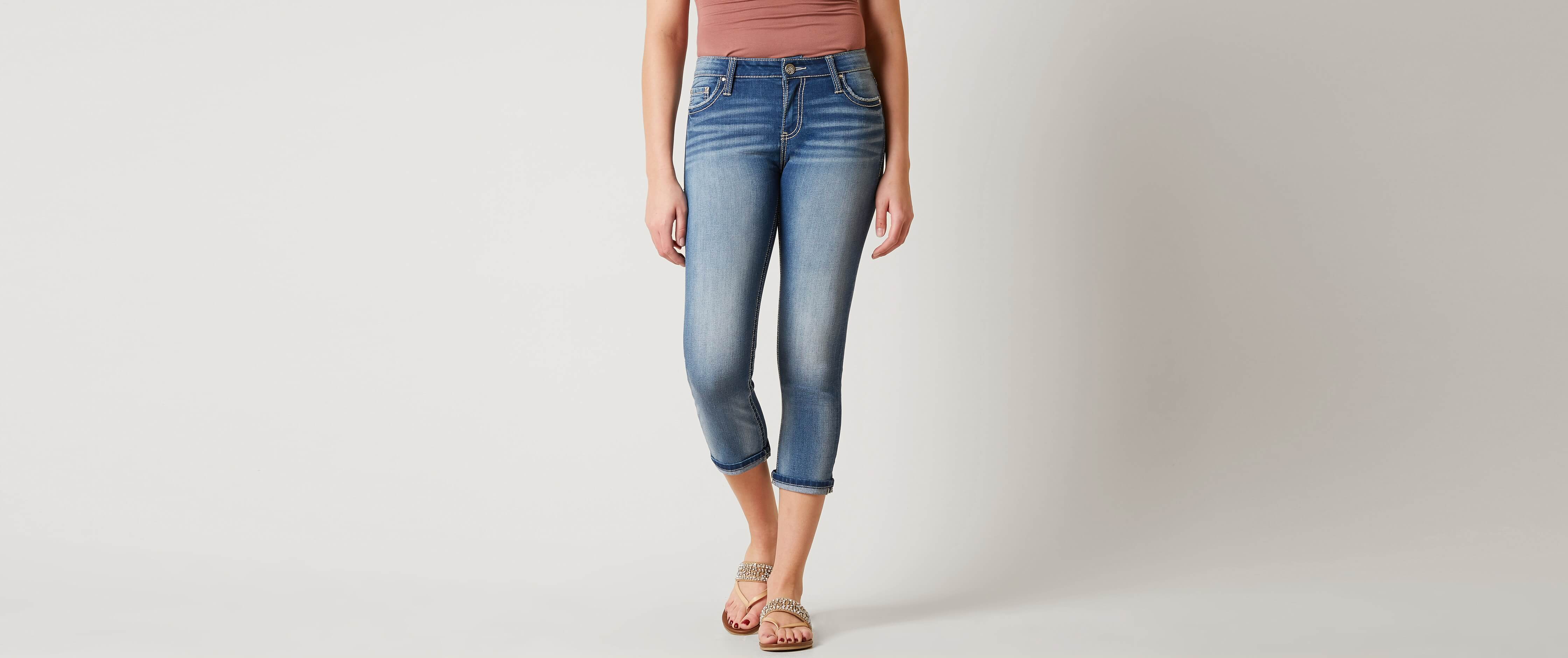 womens denim capris sale