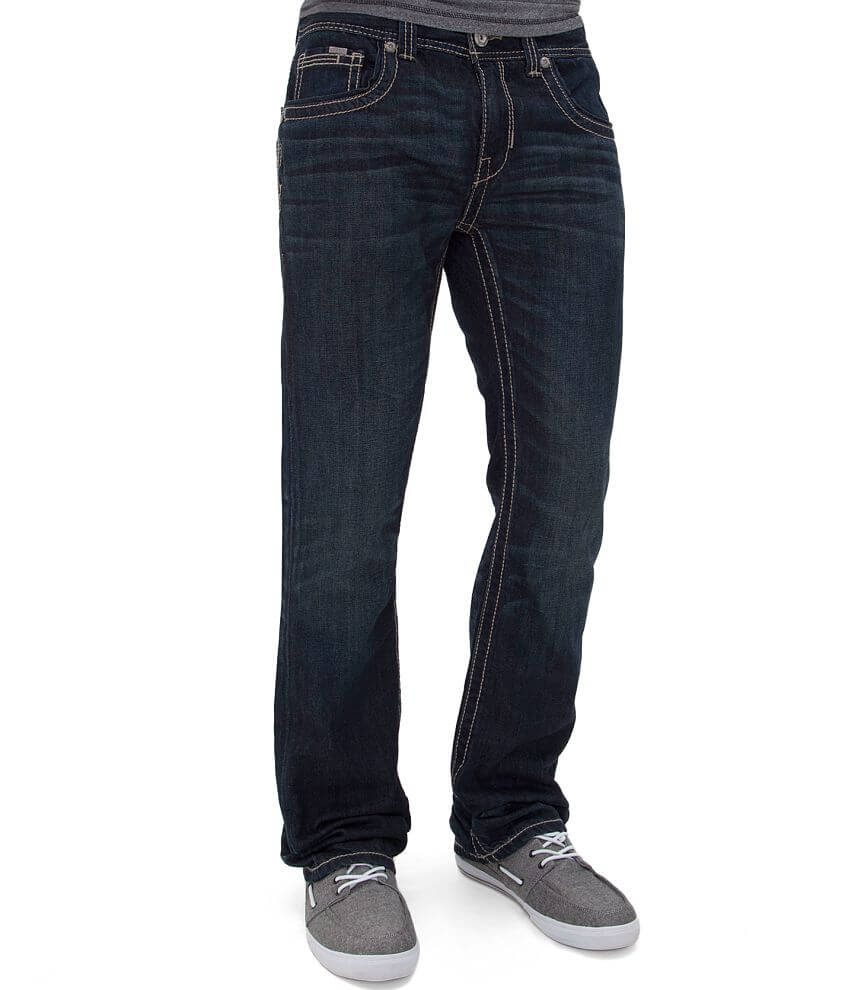 Buckle Black Three Straight Stretch Jean front view