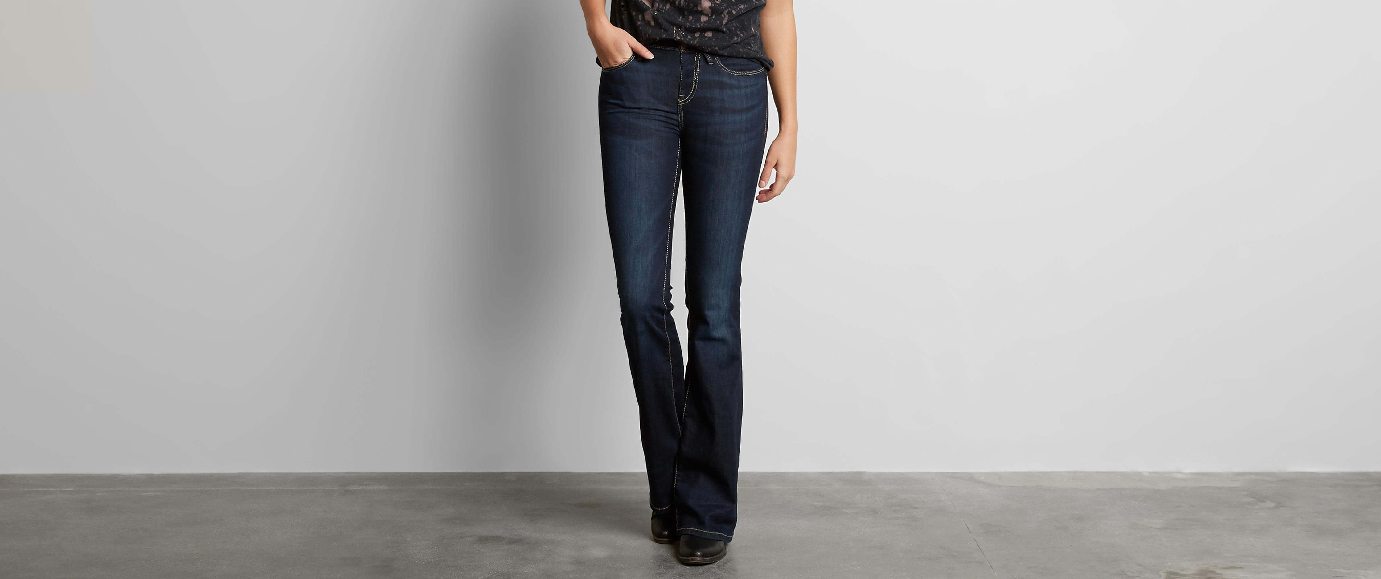 buckle flare jeans