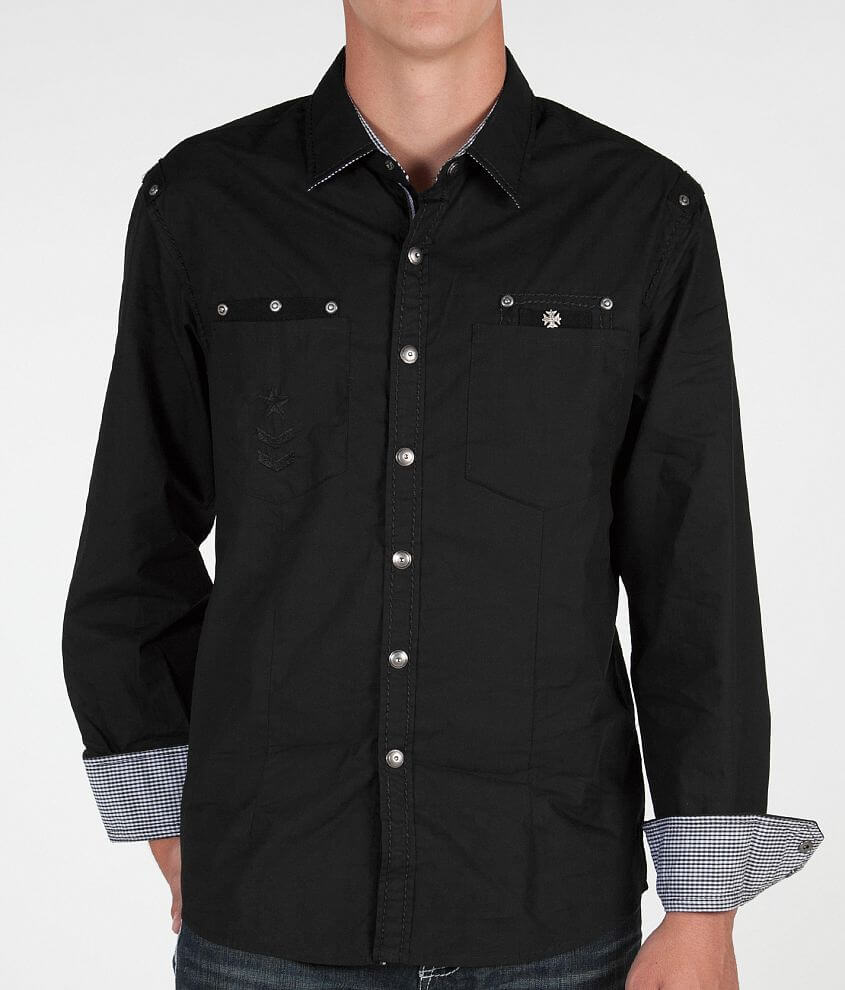 TOKU Tonal Embroidered Shirt front view