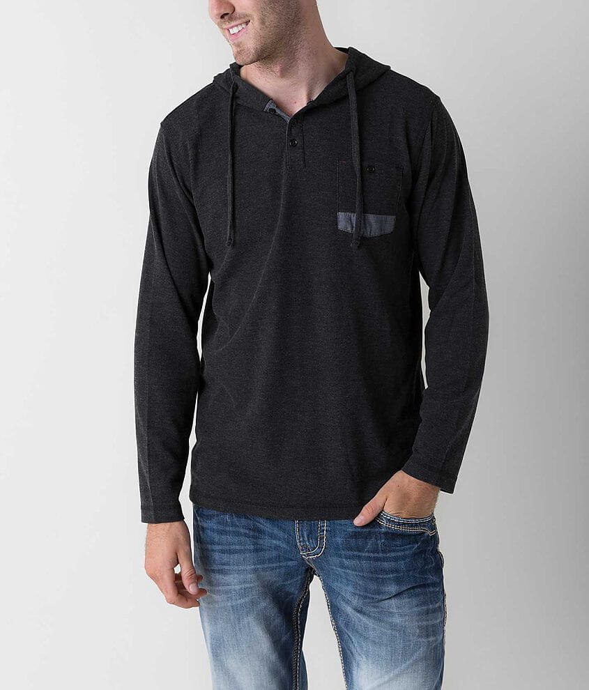 Thread &#38; Cloth Thermal Henley Hoodie front view