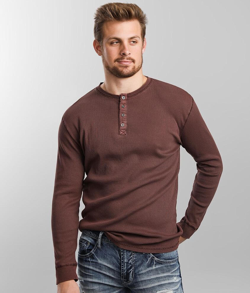 mens ribbed henley shirt