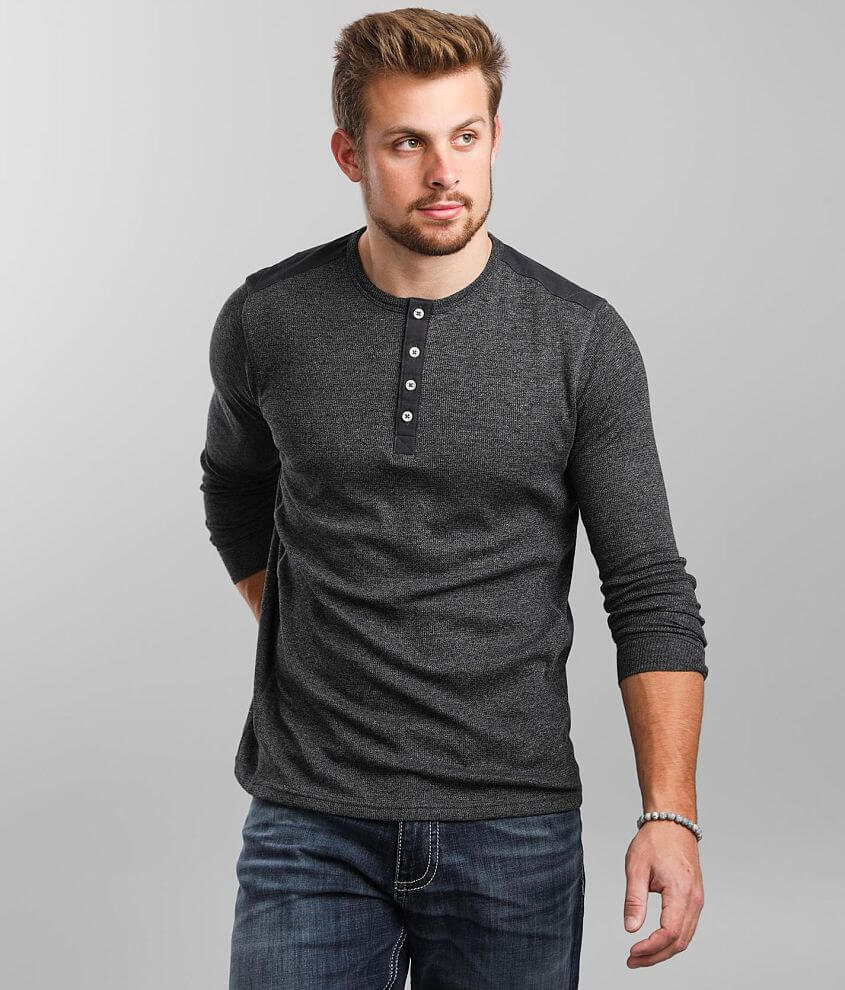 Thread &#38; Cloth Twisted Yarn Thermal Henley front view