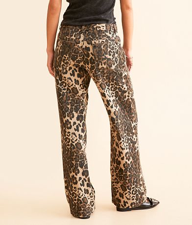 Bailey Rose Leopard Print Wide Leg Pant BACK