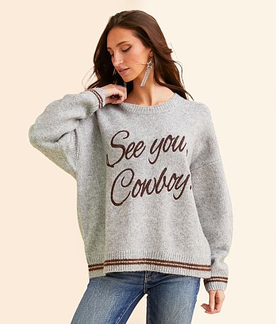 Bailey Rose See You Cowboy Sweater front view