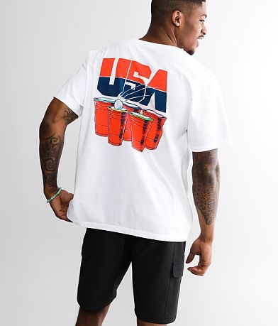 Old Row USA Drinking Team T-Shirt front view