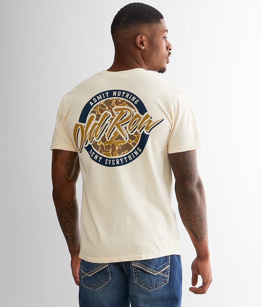OLD ROW Men's Old Row Camo Pigment Dyed Crewneck - Ivory main image 1