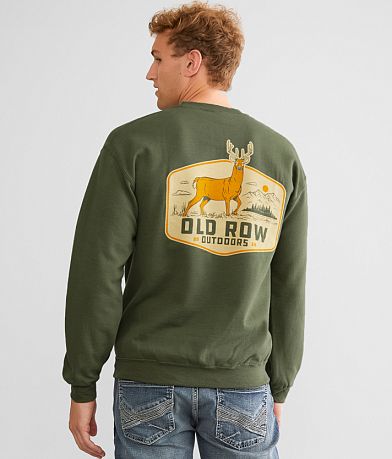 Old Row Outdoors Deer Badge Pullover back view