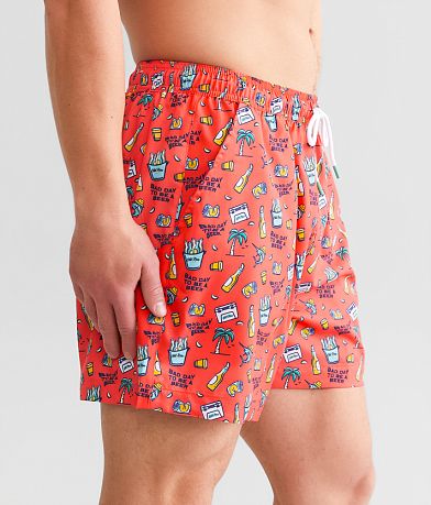 Old Row Tropical Cooler Stretch Swim Trunks full right side view