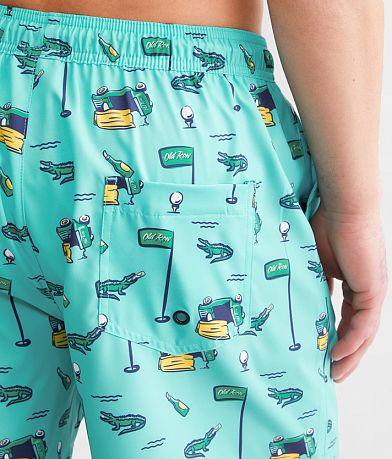 Old Row Golf Stretch Swim Trunks back pocket view