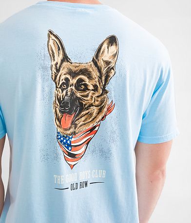 Old Row Good Boys Club German Shepherd T-Shirt back view