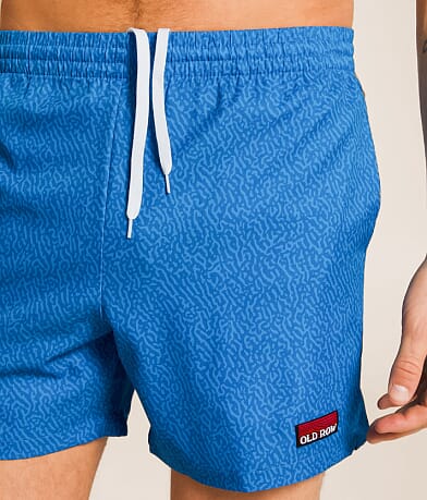 Old Row Tonal Print Stretch Swim Trunks misc detail 1 view