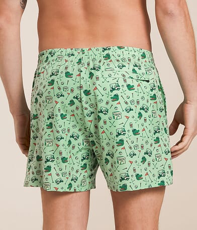 Old Row Gator Golf Stretch Swim Trunks back view