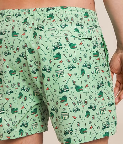 Old Row Gator Golf Stretch Swim Trunks back pocket view