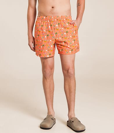 Old Row Mixed Drinks Stretch Swim Trunks front view