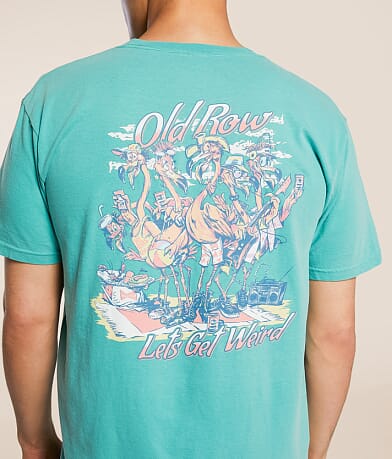Old Row Flamingos T-Shirt BACK