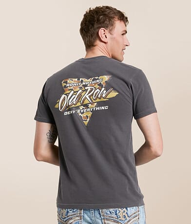 Old Row Camo Retro Triangle T-Shirt front view