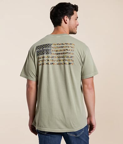 Old Row 80's Camo Flag T-Shirt front view