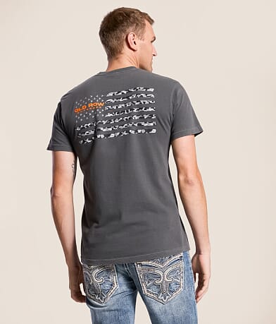 Old Row 80s Camo Flag T-Shirt front view