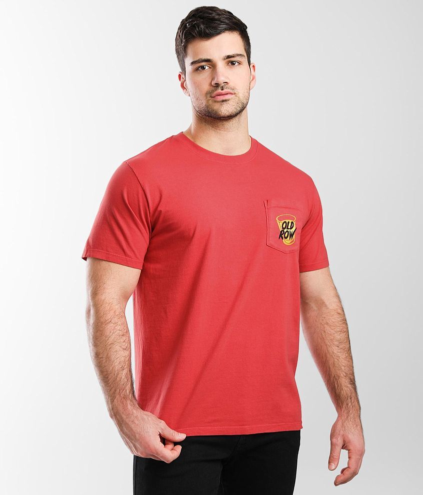 Old Row Two Shots Chest Pocket T-Shirt - Men's T-Shirts in Crimson | Buckle