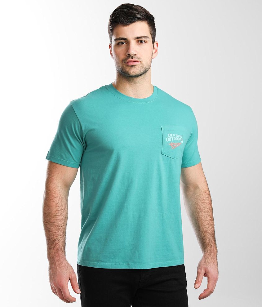Old Row Fly Rod Chest Pocket T-Shirt front view