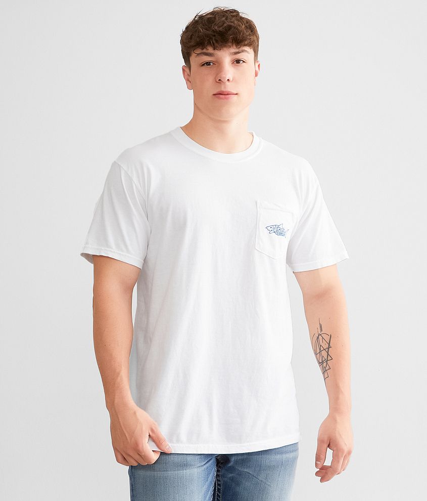 Barstool Sports® Outdoors Shark TShirt Men's TShirts in White Buckle