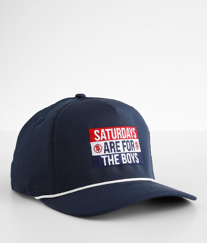 Barstool Sports® S.A.F.T.B. Hat Men's Hats in Navy White Buckle