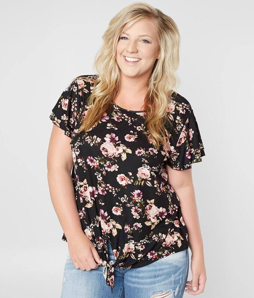 Daytrip Floral Top - Plus Size Only front view