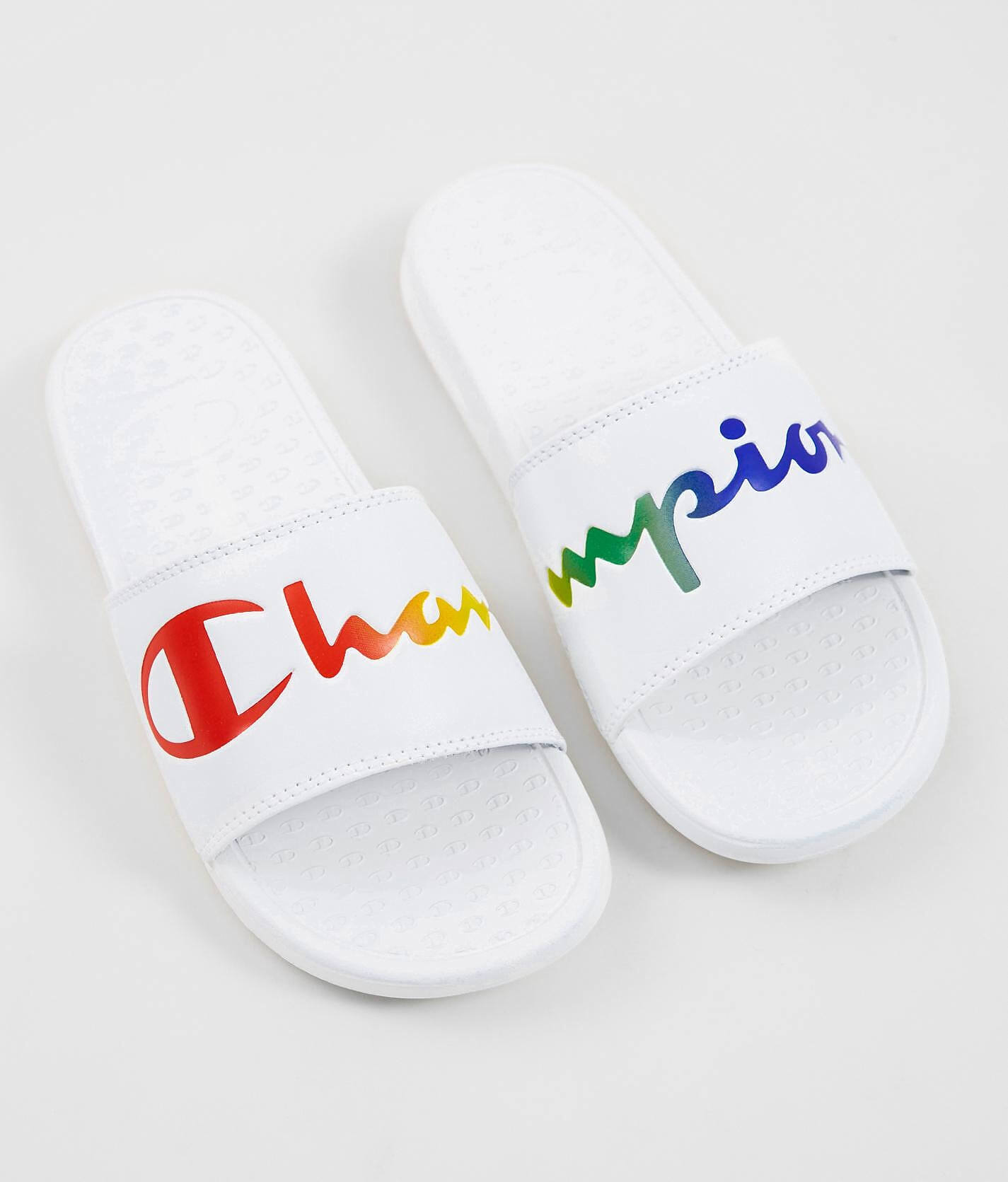 white rainbow champion slides