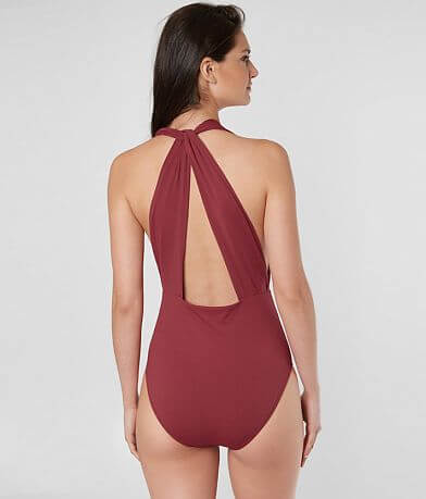 Beach Joy Plunging V-Neck Swimsuit BACK