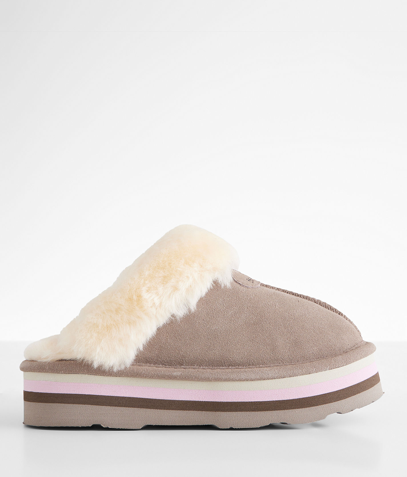 Bearpaw Retro Loki Leather Slipper Women s Shoes in Stone