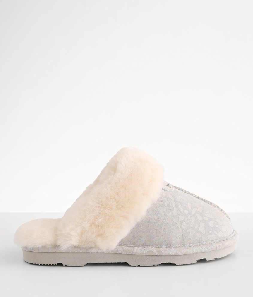 Bearpaw Loki Exotic Leopard Suede Slipper front view