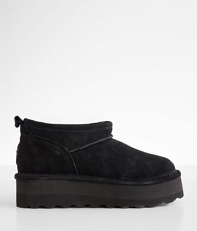 Bearpaw Retro Super Shorty Platform Leather Ankle Boot front view