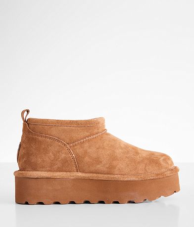 Bearpaw Retro Super Shorty Platform Leather Ankle Boot front view