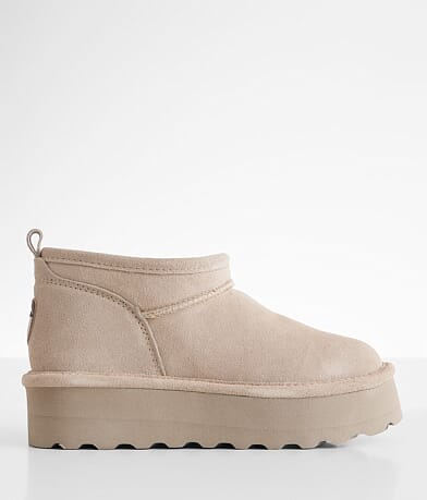 Bearpaw Retro Super Shorty Platform Leather Ankle Boot front view