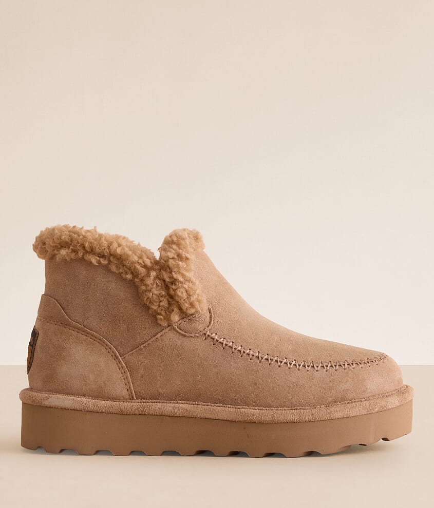 Bearpaw Maeve Platform Leather Ankle Boot Women's Shoes in Birch - Main Image