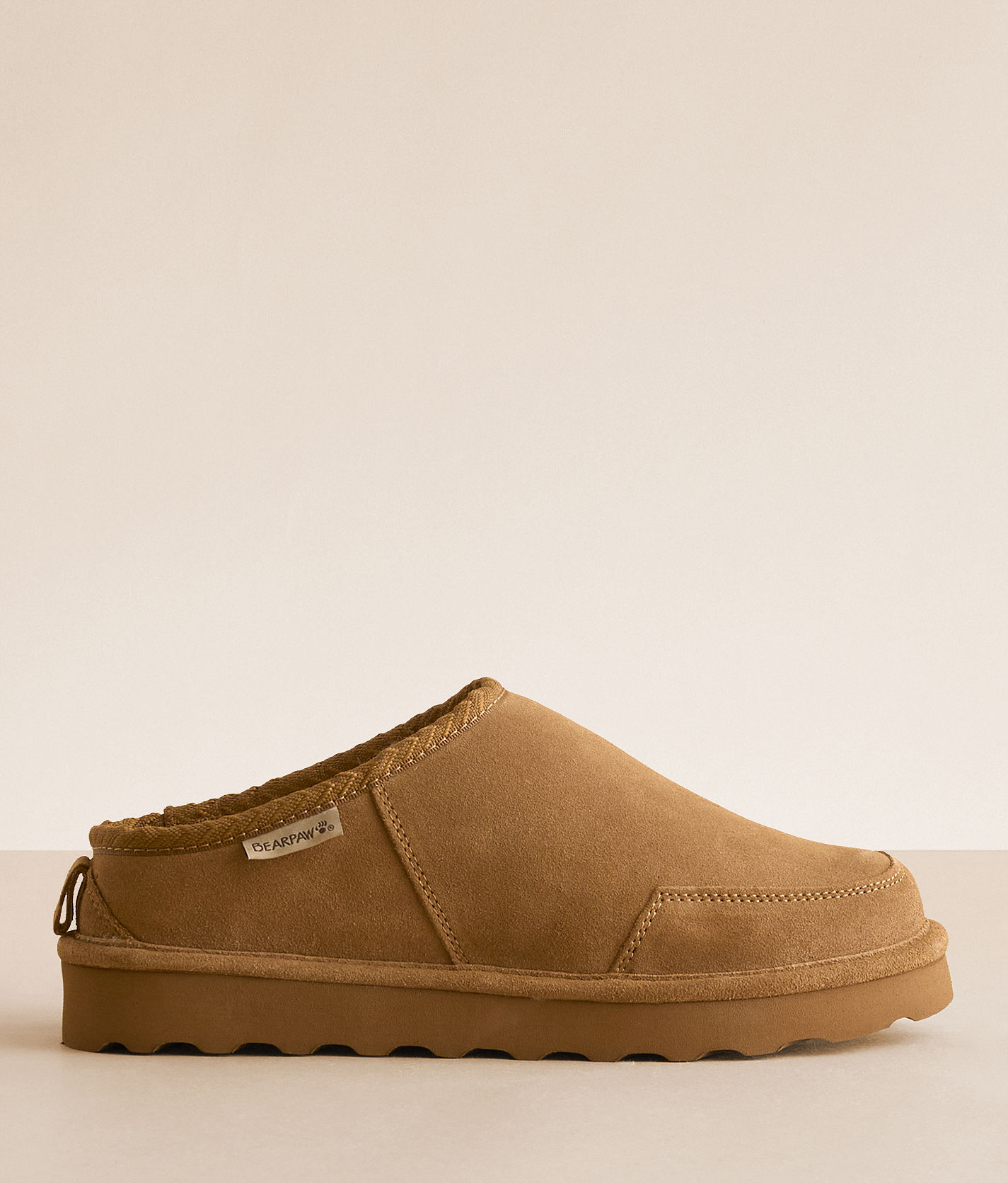 BearPaw Max slip-on loafer shoe chunky brown suede leather hiking men new 9.5 MOC II HICKORY – BEARPAW Shoes main image 3