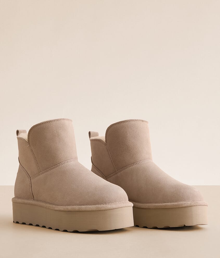 Retro Daisty Platform Leather Ankle Boot