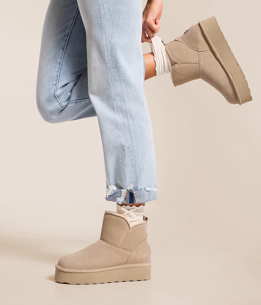 Retro Daisty Platform Leather Ankle Boot