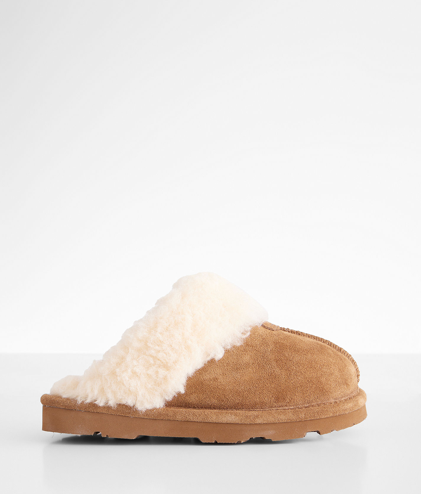 Girls Bearpaw Loki Suede Slipper Girl's Shoes in Hickory Buckle