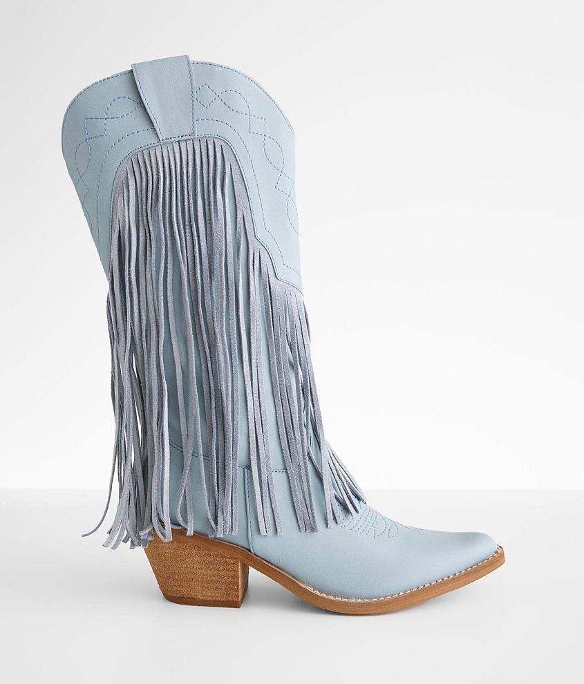 Beast Fashion Adela Tall Fringe Western Boot front view
