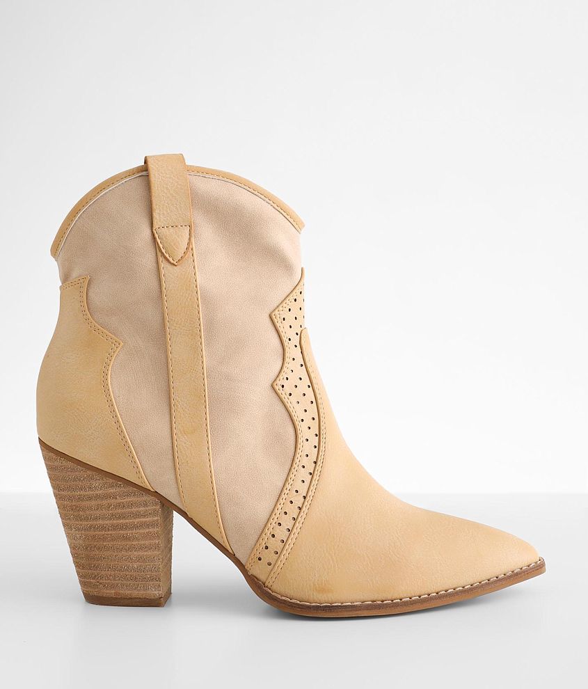 Beige western ankle discount boots