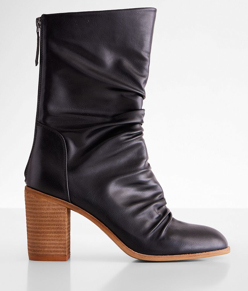 Leather slouch outlet boots