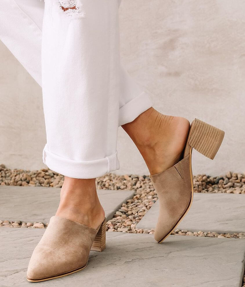 Taupe hot sale mules shoes