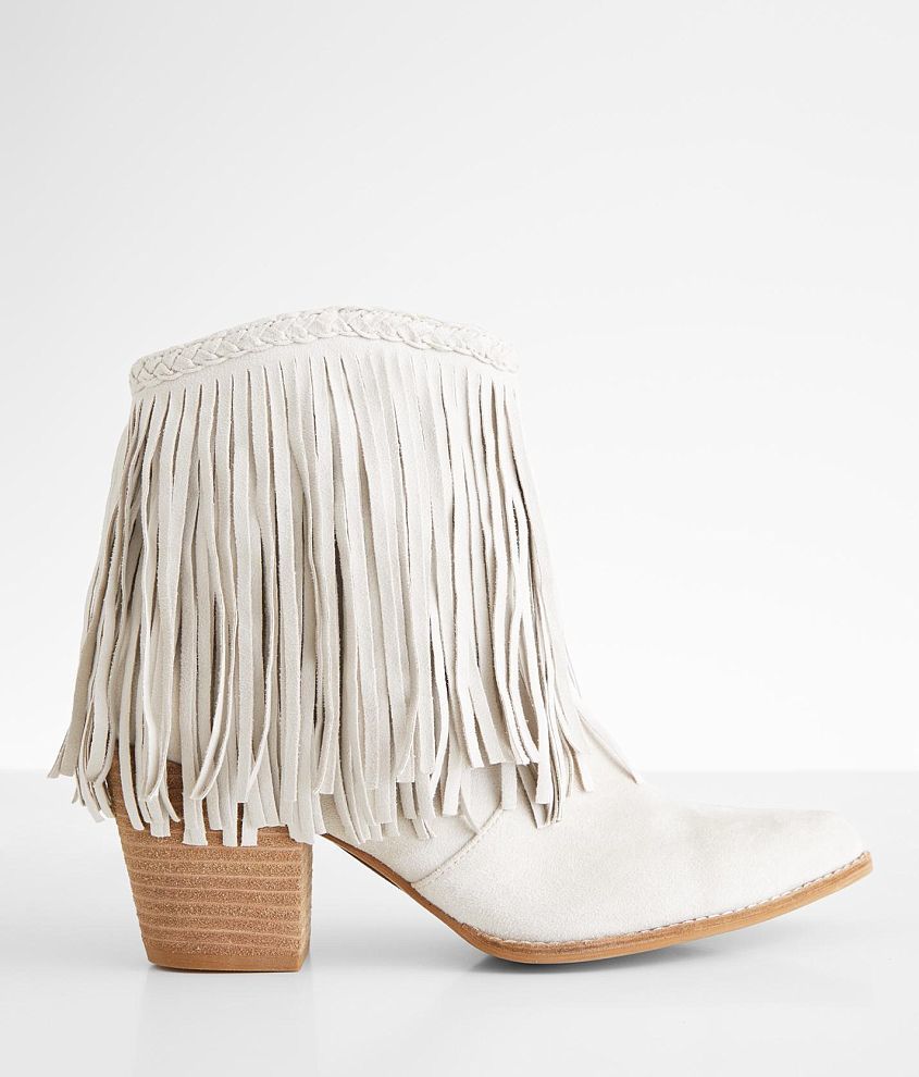 Beast Fashion Misty Fringe Western Ankle Boot front view
