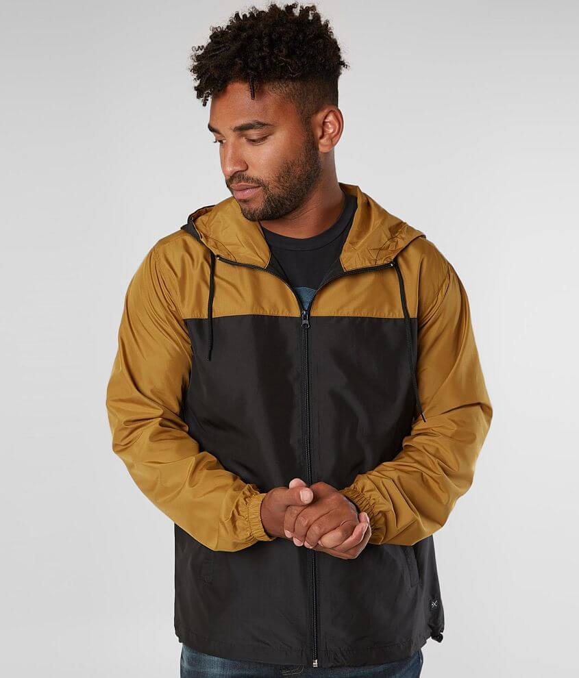 Departwest Color Block Hooded Windbreaker Jacket