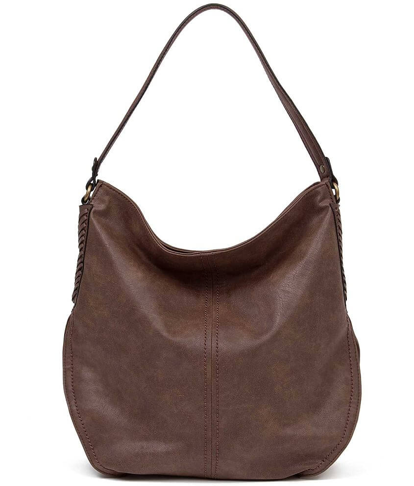 Sondra Roberts Brown sale studded hobo bag