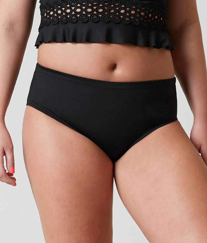 Becca Solid Swimwear Bottom - Plus Size Only front view